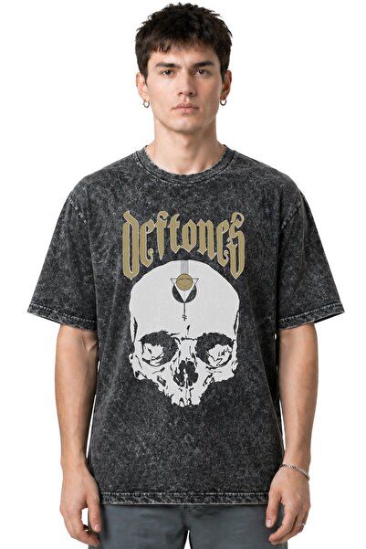 SEVBANO Tricou Deftones Rock Metal Music Band, imprimat pe față, unisex, over...
