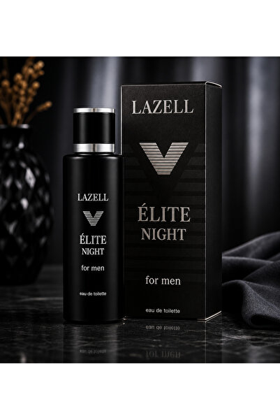 LAZELL Élite Night Eau de Parfum Men 100 ml – Floral Woody Perfume with Berga...