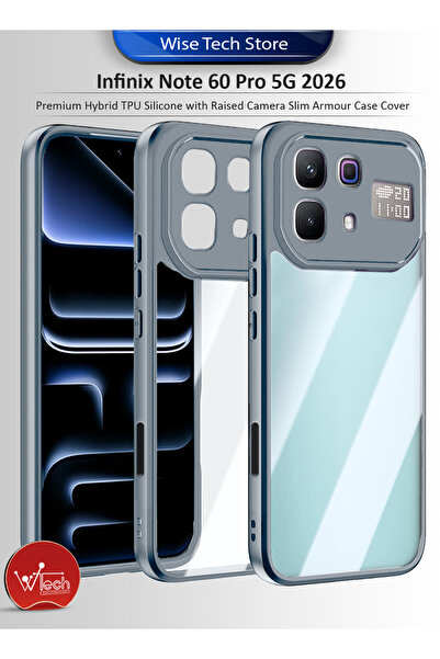 Wtech Infinix Note 60 Pro 5G 2026 Premium Hybrid TPU Silicone with Raised Cam...