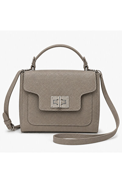 MAGNORA Geanta dama crossbody din piele naturala cu maner si curea reglabila