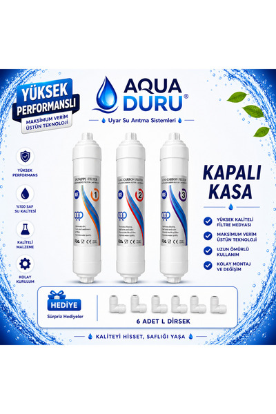 Su Arıtma Kapalı Kasa Ön 3 Filtre seti