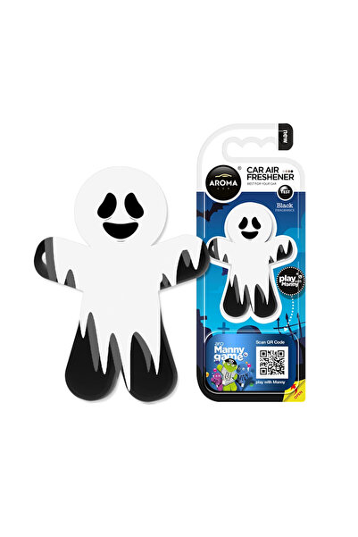 Aromacar Αρωματικό Αυτοκινήτου, Manny Ghost Black, Αρωματικό Χώρου Αυτοκινήτου