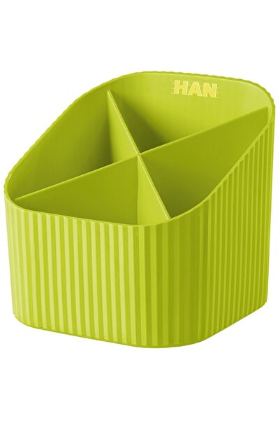 HAN Θήκη για είδη γραφής, 4 θήκες, X-Loop Trend-Colours - λεμονί
