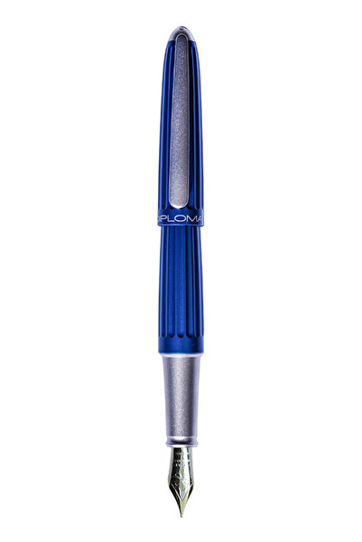 Diplomat Stilou Aero, cu penita M, aurita 14kt. - blue