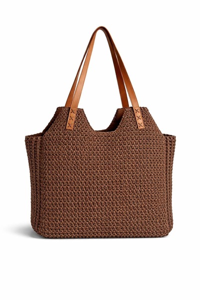 PaminBags Aksesuar Torba sa slamnatim remenom i detaljima, velika slamnata to...