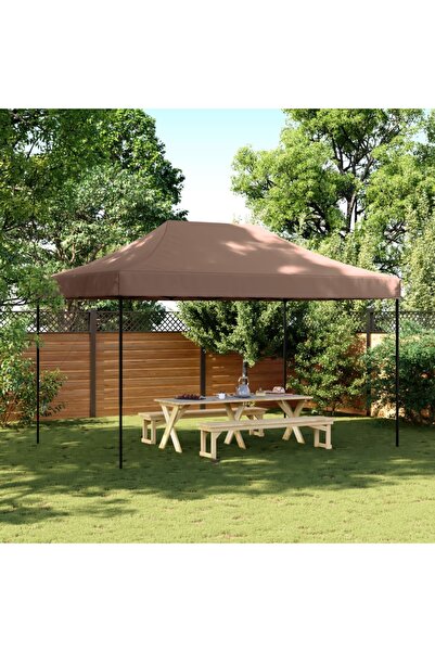 vidaxl Cort de petrecere pliabil Pop-Up, 440x292x315 cm, maro