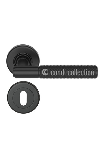 Condi Collection مقبض باب نحاسي أسود ثابت طراز 3031T