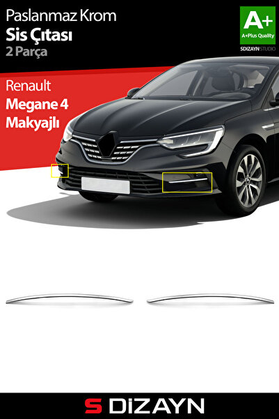 S Dizayn S-Dizayn Renault Megane 4 Makyajlı Krom Sis Çıtası 2 Prç 2020 Üzeri ...