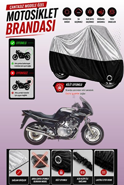 Cemku Twin غطاء محرك متوافق مع ياماها XJ 600 S باللون الرمادي من الأعلى والأس...