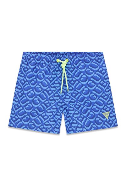 Guess Erkek Çocuk Mavi Deniz Şortu