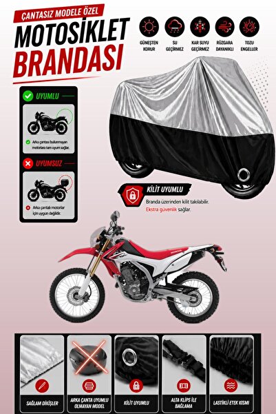 Cemku Twin غطاء محرك متوافق مع هوندا CRF 250 L باللون الرمادي من الأعلى والأس...