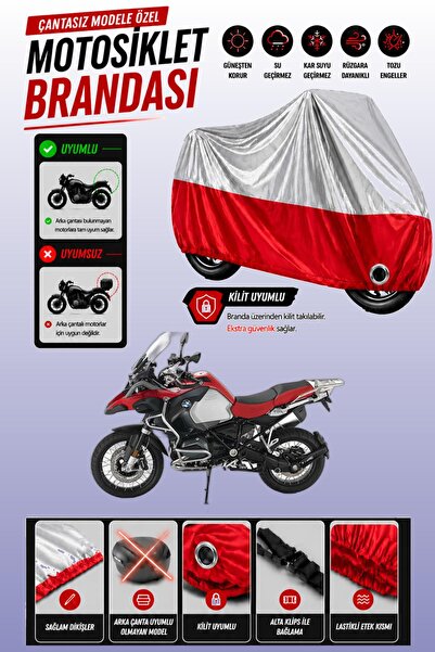 Cemku Twin غطاء محرك متوافق مع BMW R 1200 GS Adventure باللون الرمادي من الأع...