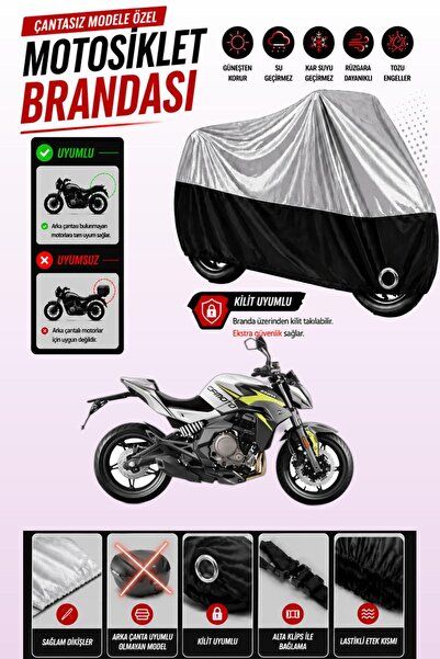 Cemku Twin غطاء محرك متوافق مع CFmoto 650NK باللون الرمادي من الأعلى والأسود ...