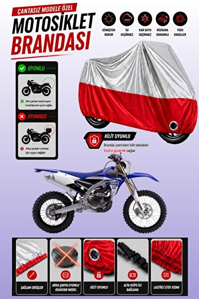 Cemku Twin غطاء محرك متوافق مع ياماها WR 250 F باللون الرمادي من الأعلى والأح...