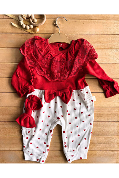cayzen Eid Lace Collar Helena Bow Jumpsuit 100% Cotton Bandana 2-Piece Baby G...