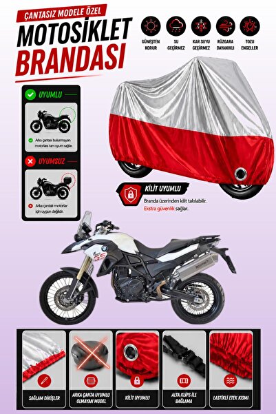 Cemku Twin غطاء محرك متوافق مع سيارة BMW F 850 GS باللون الرمادي من الأعلى وا...