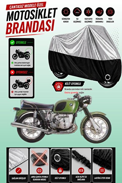 Cemku Twin Top Gray - Bottom Black Bmw R 60-7 Compatible Engine Cover, Rear B...