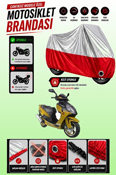 Cemku Twin Top Gray - Bottom Red Yuki Yk150T-20 Compatible Engine Cover, Rear...