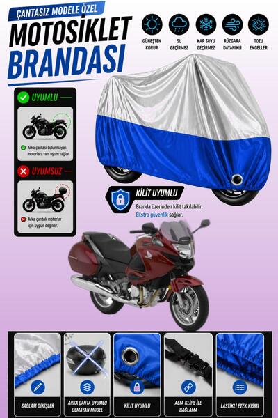 Cemku Twin Top Gray - Bottom Blue Honda Nt 700 V Deauville Abs Compatible Eng...