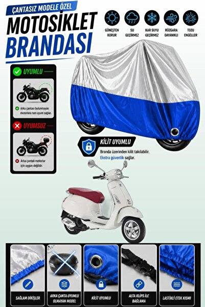 Cemku Twin غطاء محرك متوافق مع Vespa Primavera 50 Touring باللون الرمادي من ا...