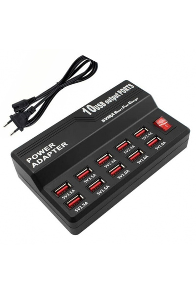 Mihai USB Charging Station Q-CD10P with 10 ports 2.4A/1A
