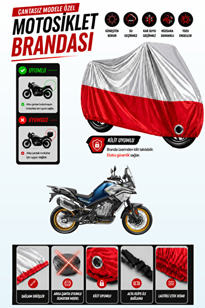 Cemku Twin Top Gray - Bottom Red Cfmoto 800Mt Touring Compatible Engine Cover...