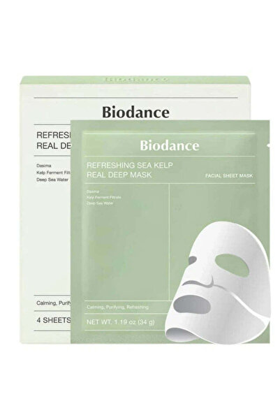 Biodance Mască Profundă Revigorantă cu Efect Marin, Calmante Intensă, set 4x34 g