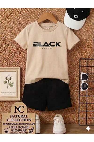 Nice Clothes تي شيرت صيفي للأطفال قصير الأكمام للجنسين (طباعة بلاك فيوتشر)