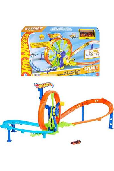 HOT WHEELS Hızlı Fırlatma Ve Döngü Parkuru Oyun Seti Jbx65