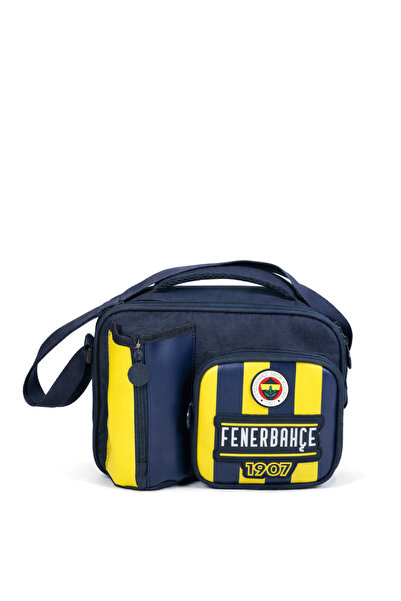 Fenerbahçe Lisanslı Çubuklu Beslenme Çantası - 3 Bölmeli Suni Deri Detaylı Ok...