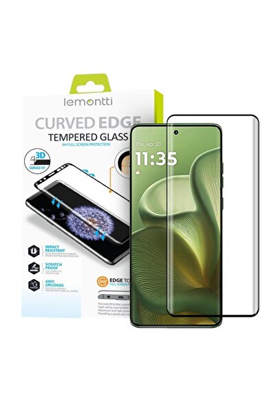 lemontti Folie Sticla Curbata 3D Motorola Edge 60 Negru
