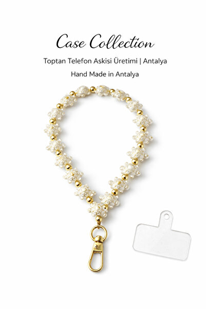 Case collection Phone Strap Phone Lanyard Beaded Charm Pearl Bracelet Use wit...
