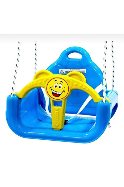 SHOP AND JOY Emniyet Kemerli Gülen Yüzlü İpli 40x40 Bebek Salıncağı - Bahçe v...