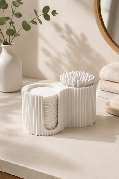 Chift Craft Modern Dekoratif Banyo Organizeri Pamukluk Kulak Çubuğu Kutusu