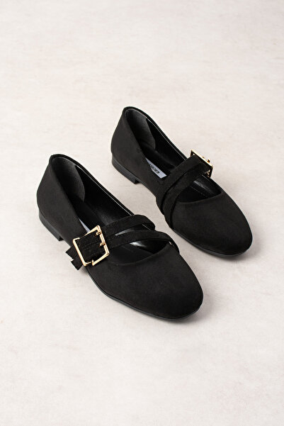 wolk shoes Balerini de damă cu curele încrucișate și cataramă