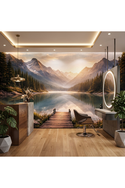 dekoartizan Salon ve Yatak Odası İçin Doğa Manzaralı Silinebilir Duvar Kağıdı
