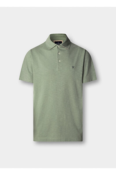 Hackett London Green Cotton Blend Men Premium Polo T-Shirt