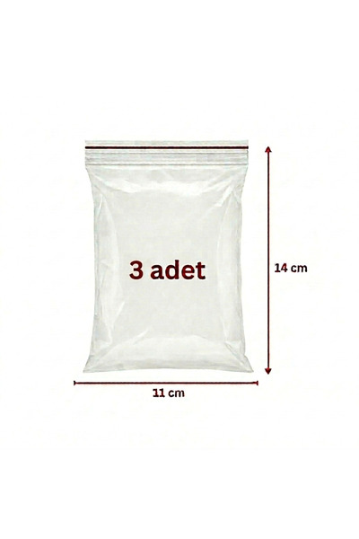 YASEMİN Kilitli Poşet Torba 11x14 cm 3 Adet
