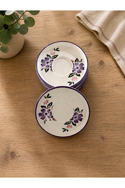 Yasvera Ceramics 6 Adet Çay Tabağı