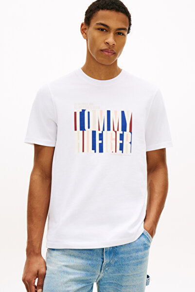 Tommy Hilfiger Split Color Men's Graphic T-Shirt