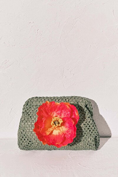 Women'secret Large raffia floral vanity case