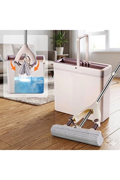 Yallabena Magic Broom: The Ultimate Hands-Free Flat Mop System (Includes 2 Sp...
