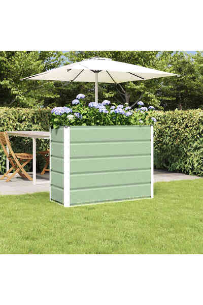 vidaxl Jardiniera Verde 100 x 40 x 75 cm Otel
