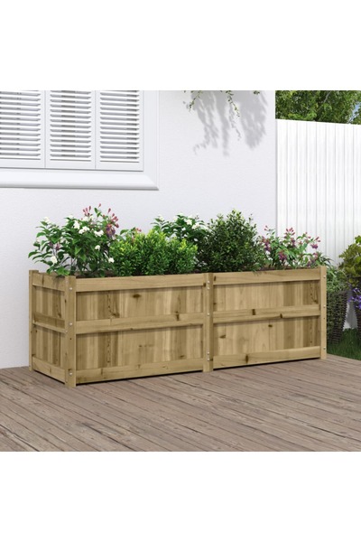 vidaxl Jardiniera de gradina, 150x50x50 cm, lemn de pin impregnat