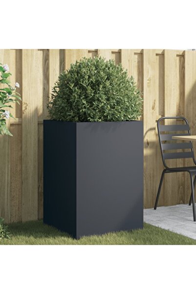 vidaxl Jardiniera, antracit, 52x48x75 cm, otel
