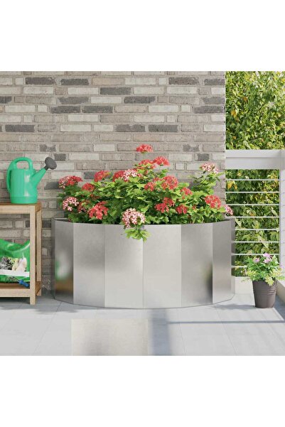 vidaxl Jardiniera Argintiu 120 x 60 x 50 cm Otel inoxidabil