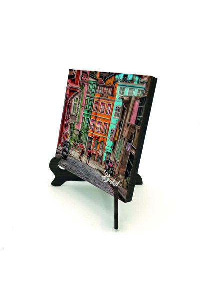 Sadrazam Suport de birou din MDF imprimat Istanbul-Balat 10x10 KRT-54
