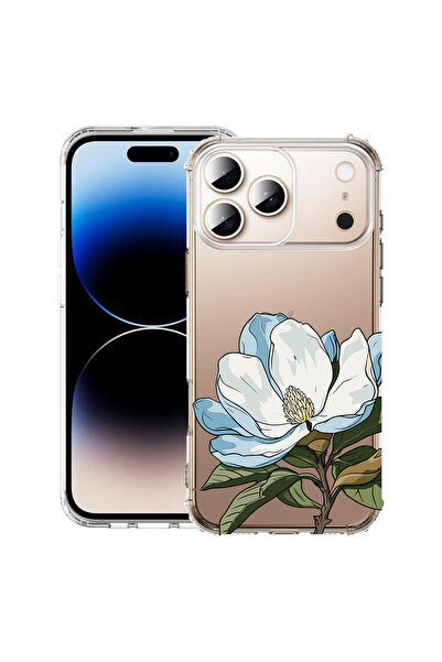 bestcase Husă Antișoc pentru Apple iPhone 17 Pro Max, Floral - Magnolie Albas...