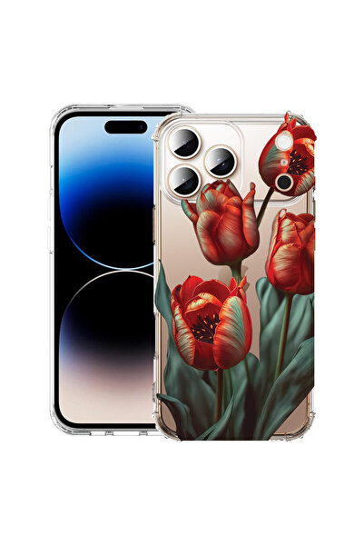 bestcase Husă Antișoc pentru Apple iPhone 17 Pro Max, Florală - Lalea Roșie, ...