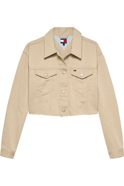 Tommy Hilfiger TJW FLAG TRUCKER JAC, RBV Bej Kadın Kot Ceket
